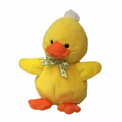 عروسک طرح اردک مدل پاپیون دار کد SZ8/522 ارتفاع 17 سانتی‌متر