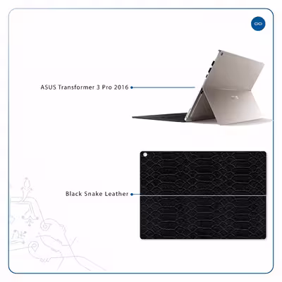 برچسب پوششی ماهوت مدل Black-Snake-Leather مناسب برای تبلت ایسوس Transformer 3 Pro 2016
