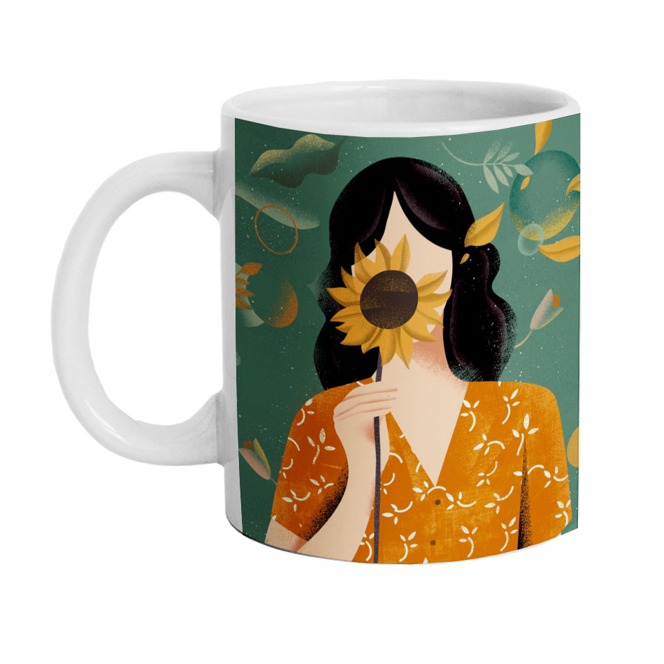 ماگ دارلی طرح دخترانه نقاشی مدل MG2195