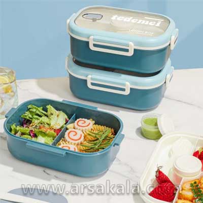 ظرف غذا 2 طبقه لانچ باکس Tedemei