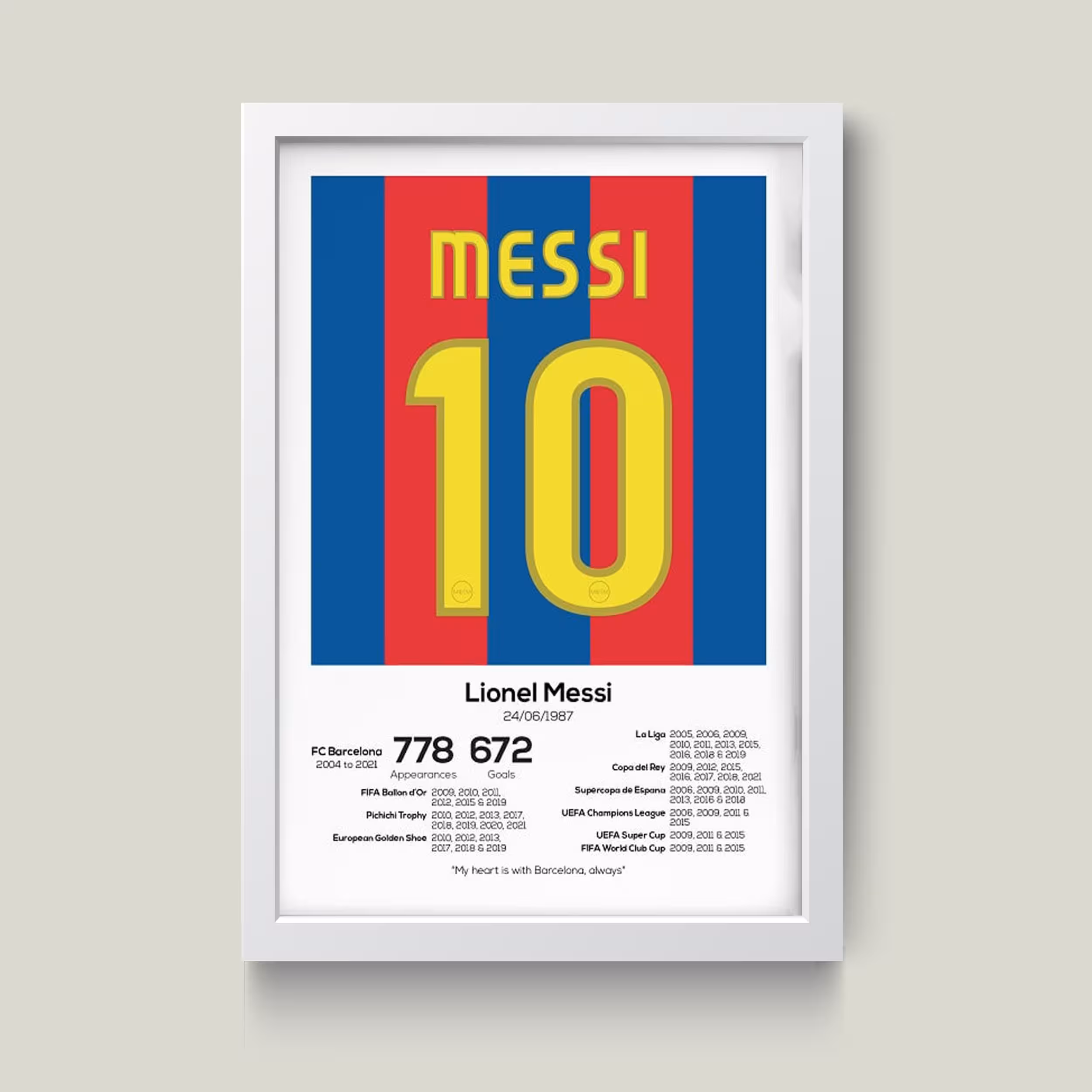 تابلو مدل مسی Leo Messi کد m2495-w