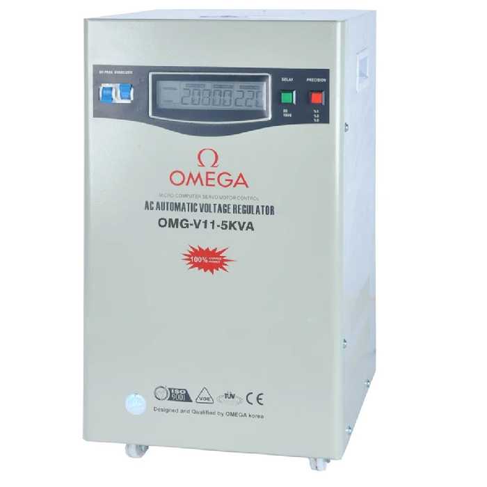 استابلایزر تک فاز 5KVA سروو موتوری امگا مدل OMG-V11-5kva