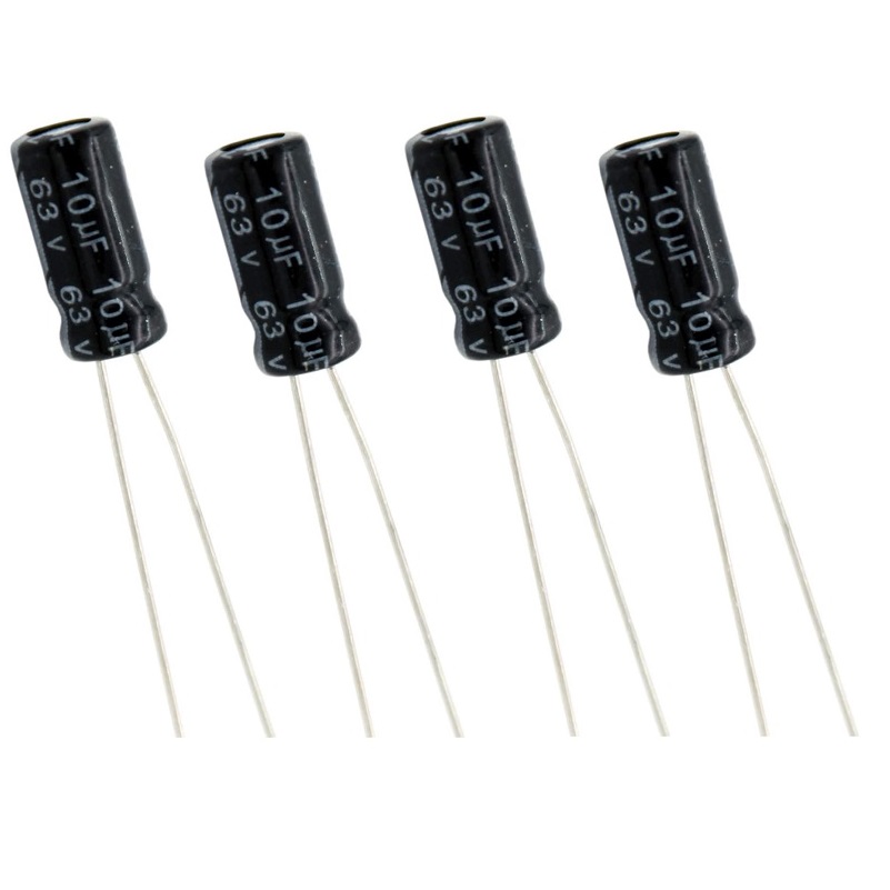 خازن الکترولیت 10 میکروفاراد مدل 63V-RUS بسته 4 عددی