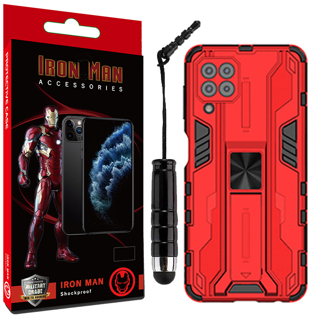 کاور آیرون من مدل Batman II مناسب برای گوشی موبایل سامسونگ GALAXY A22 4G همراه با قلم لمسی 