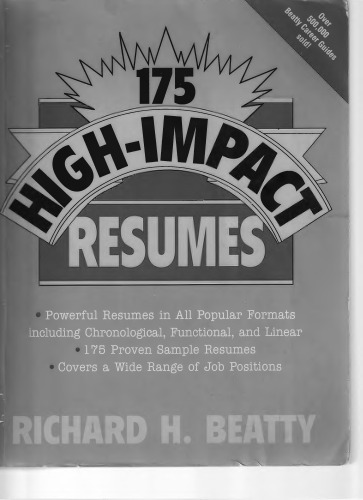 خرید و دانلود نسخه کامل کتاب 175 High impact resumes