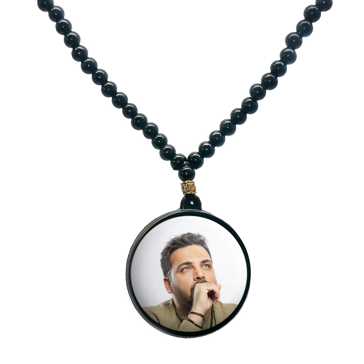 گردنبند پرمانه طرح احسان علیخانی کد pmd.20789 مدل دو طرفه