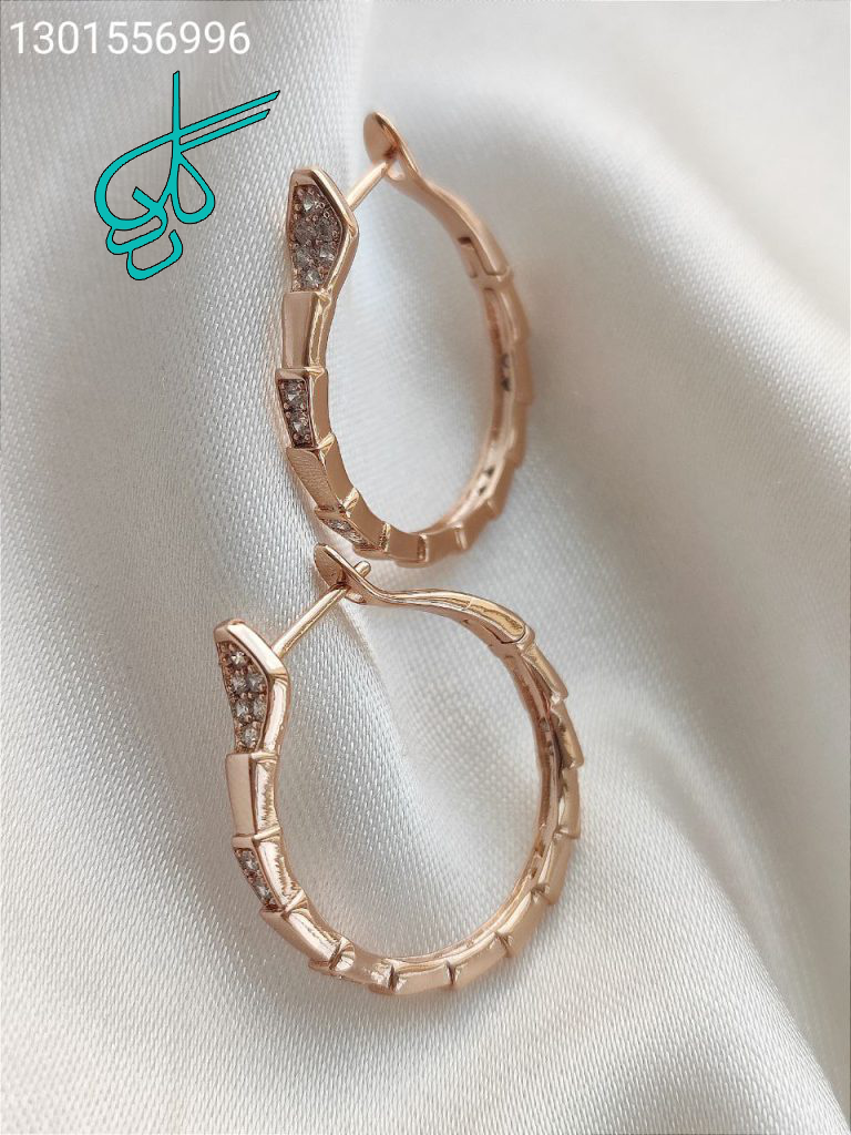 خرید گوشواره حلقه ای استیل با کیفیت رنگ ثابت مارک ژوپینگ کد 1615417 - ردگل