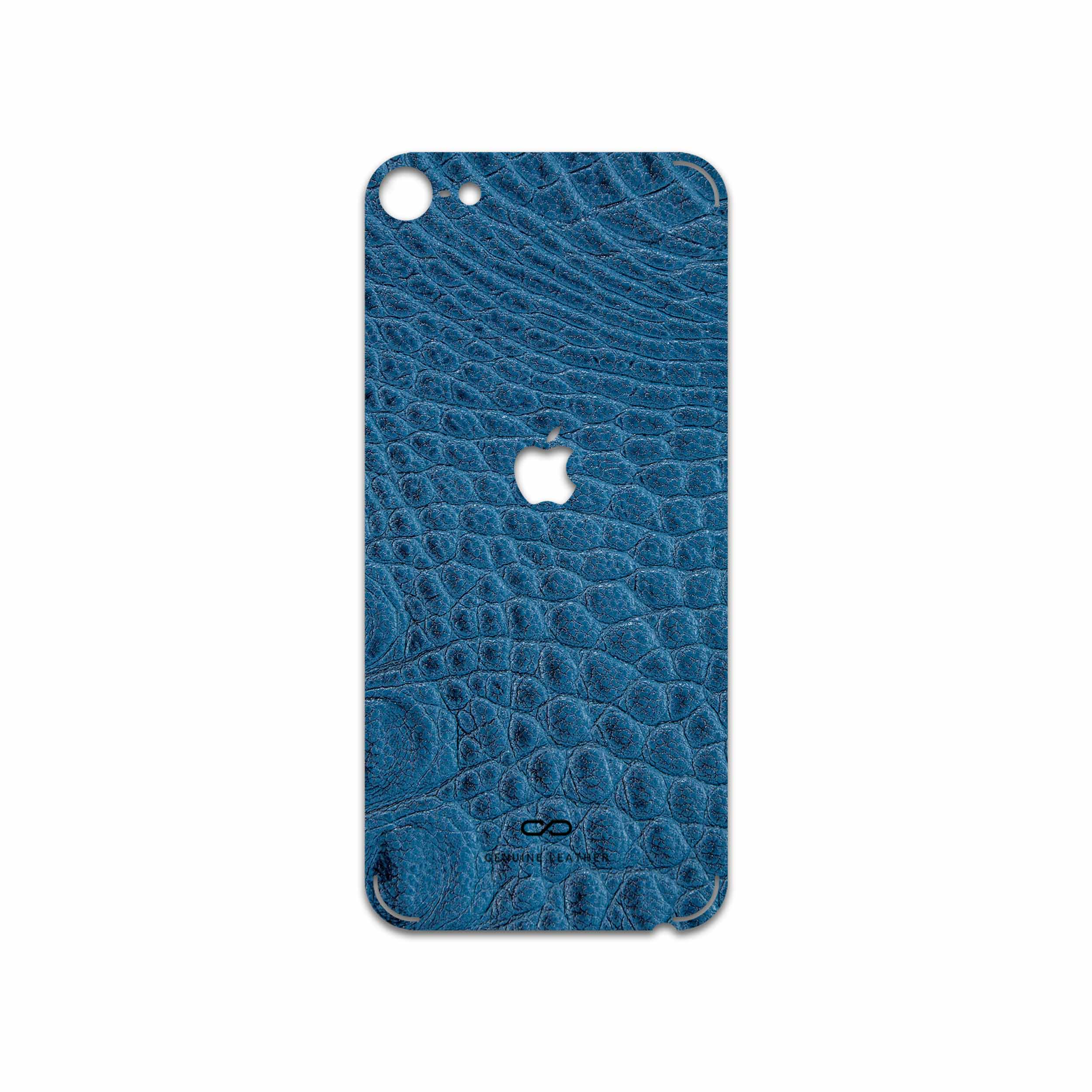 برچسب پوششی ماهوت مدل Blue-Crocodile-Leather مناسب برای گوشی موبایل اپل iPod touch 6th generation