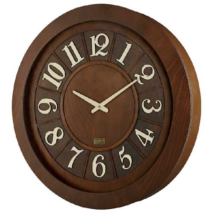 ساعت ديواری چوبی با صفحه برجسته چوبی لوتوس کد محصول: RYE W-9832