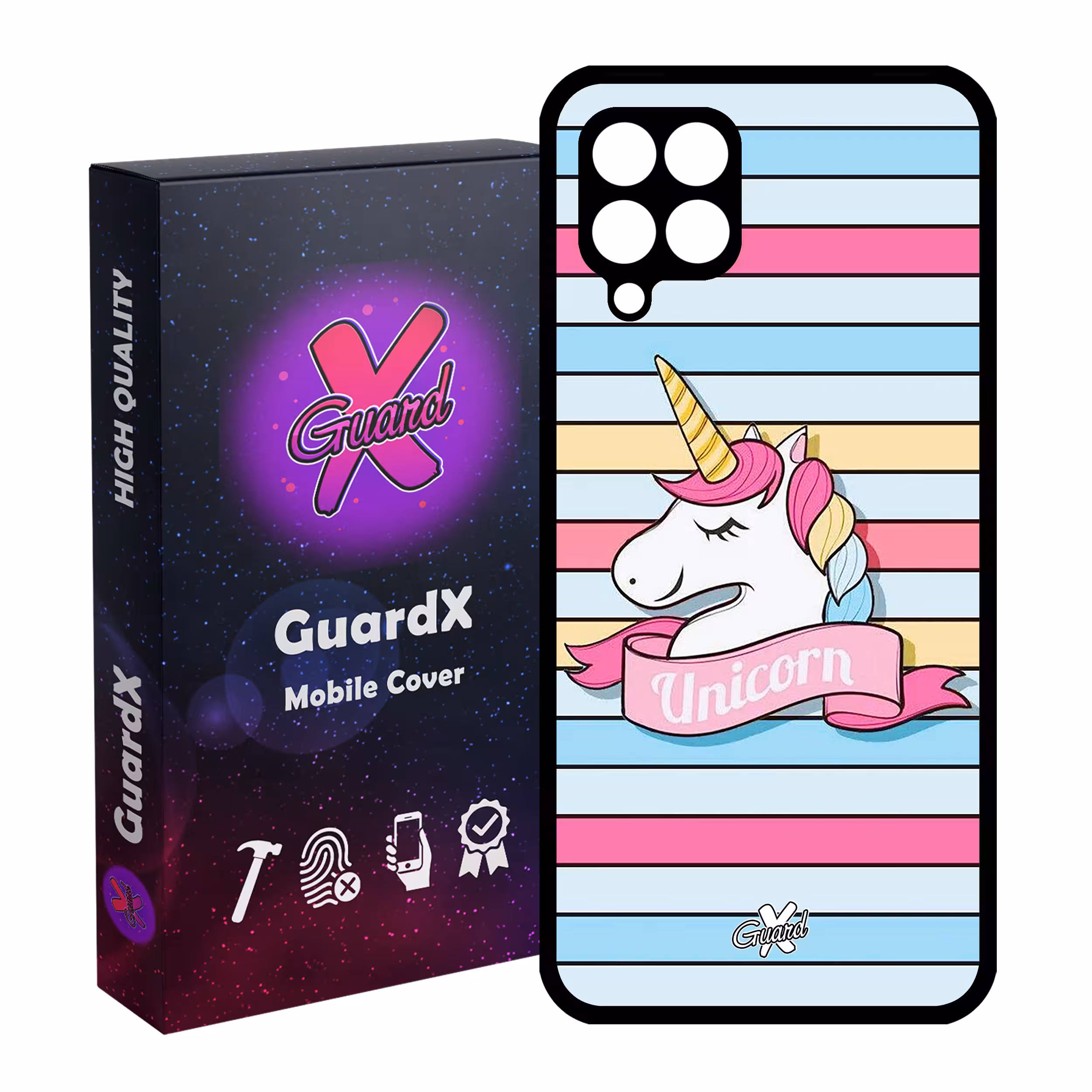 کاور گارد ایکس طرح Unicorn مدل Glass10018 مناسب برای گوشی موبایل سامسونگ Galaxy A12