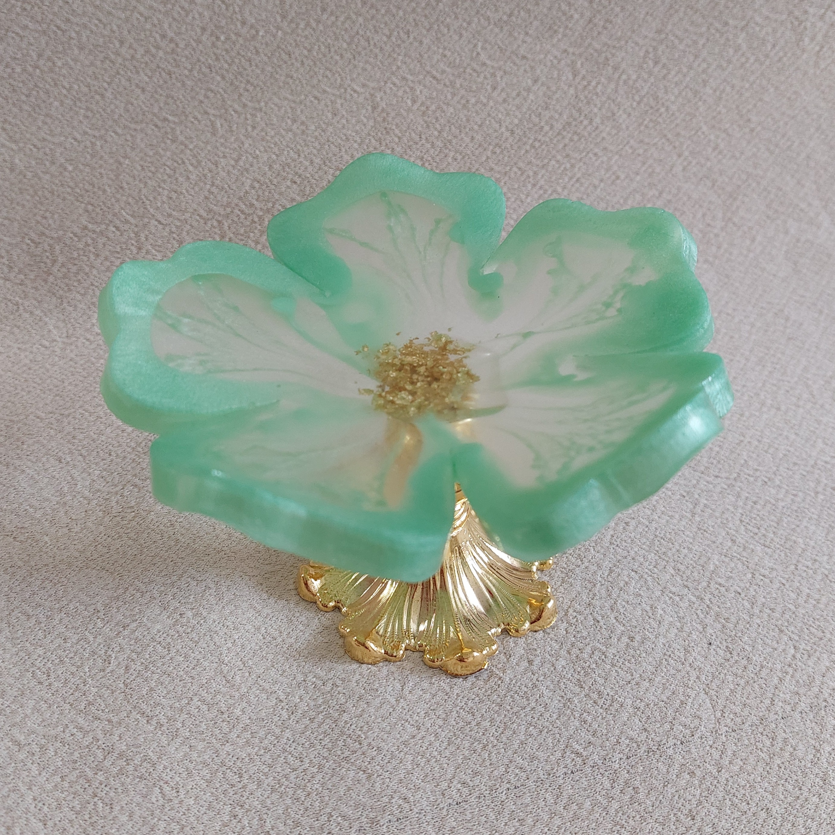 ظرف رزینی پذیرایی کوچک سبز