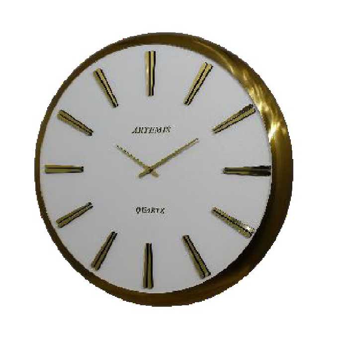 ساعت دیواری آرتمیس کد 2045 Gold White A طلایی سفید