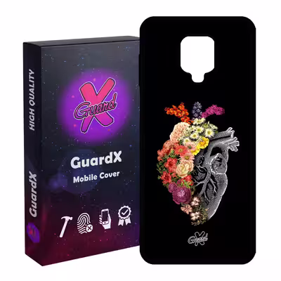 کاور گارد ایکس طرح قلب مدل Glass10216 مناسب برای گوشی موبایل شیائومی Redmi Note 9S / Note 9 Pro / Note 9 Pro Max