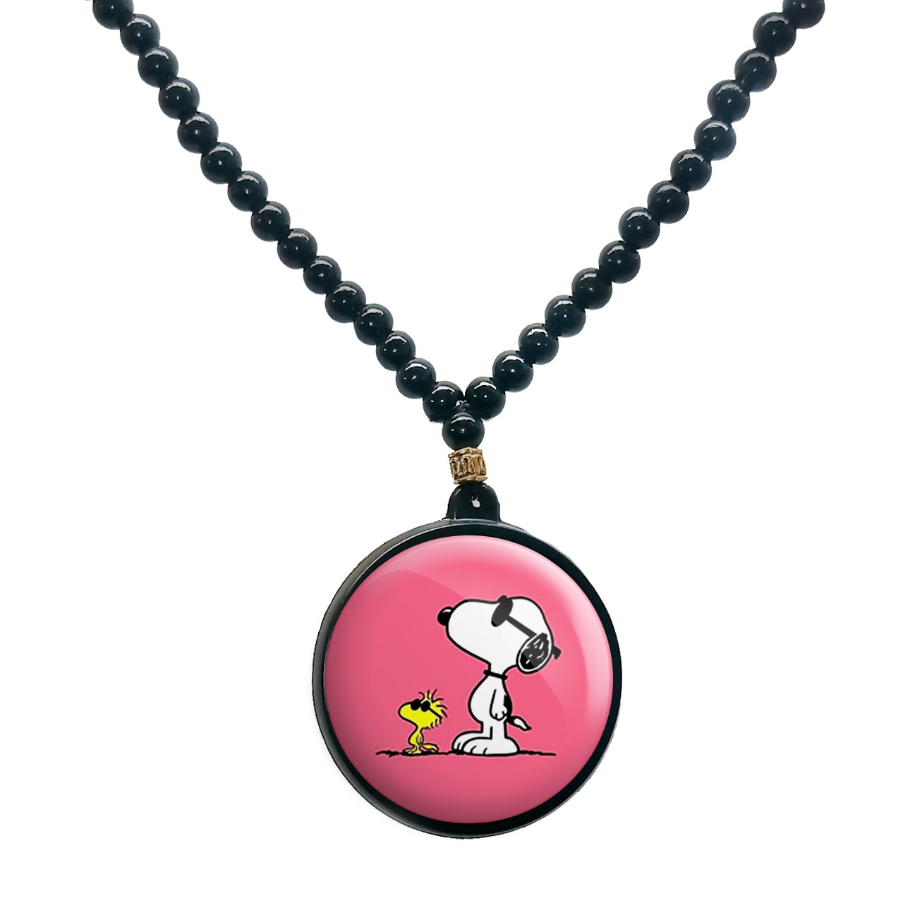 گردنبند پرمانه طرح اسنوپی کد pmd.14508مدل دو طرفه