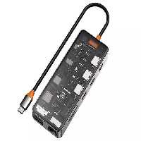 هاب تایپ سی 11 پورت ویوو مدل New Cyber Multifunctional 11-in-1 Type C Hub Docking Station CB011