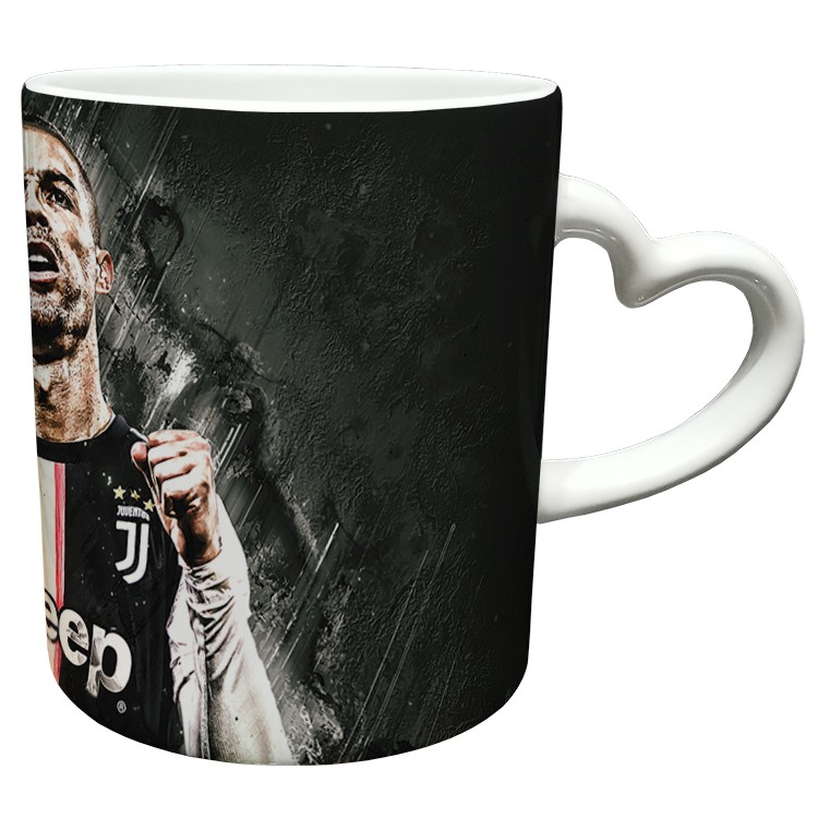 ماگ مدل دسته قلبی طرح رونالدو کد 173