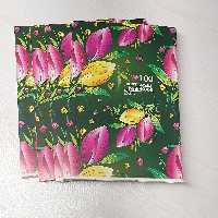 دفتر مشق 100 برگ خط دار (یک خط) طرح گل زرد و صورتی مارک سرو   SARV     THE BEST QUALITY (NOTE BOOK)