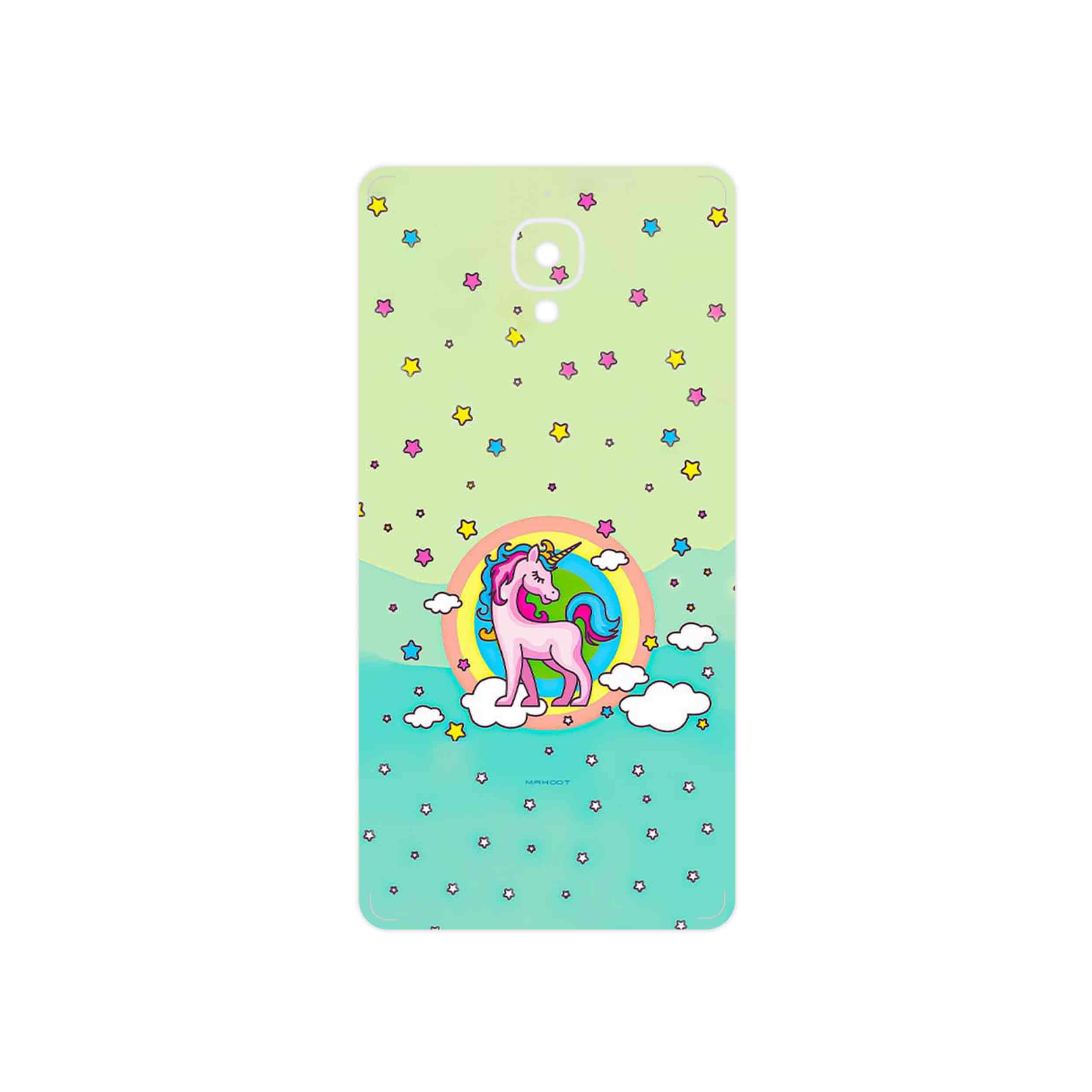 برچسب پوششی ماهوت مدل Rainbow unicorn adventure مناسب برای گوشی موبایل وان پلاس 3