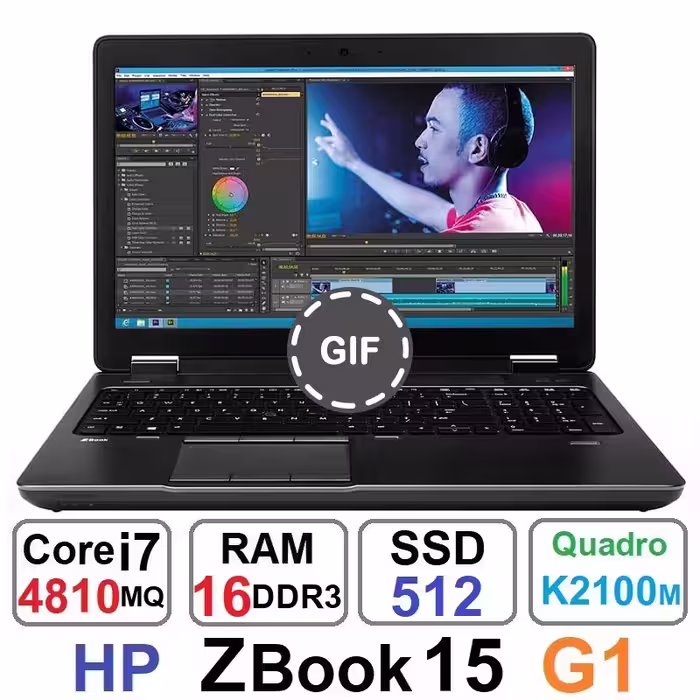 لپ تاپ اچ پی HP ZBook 15 G1 Core i7 4810MQ رم16وSSD512