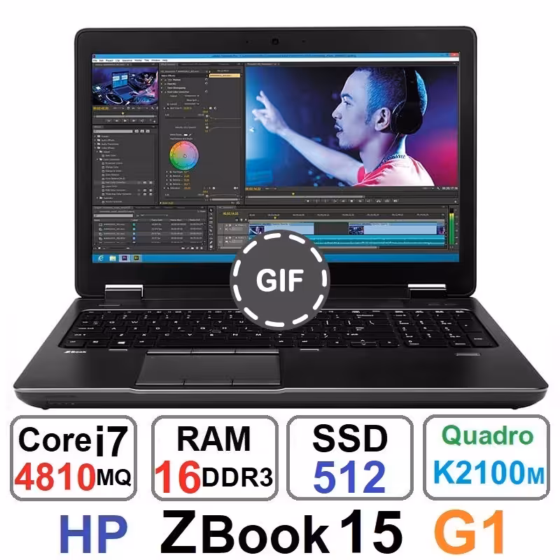 لپ تاپ اچ پی HP ZBook 15 G1 Core i7 4810MQ رم16وSSD512