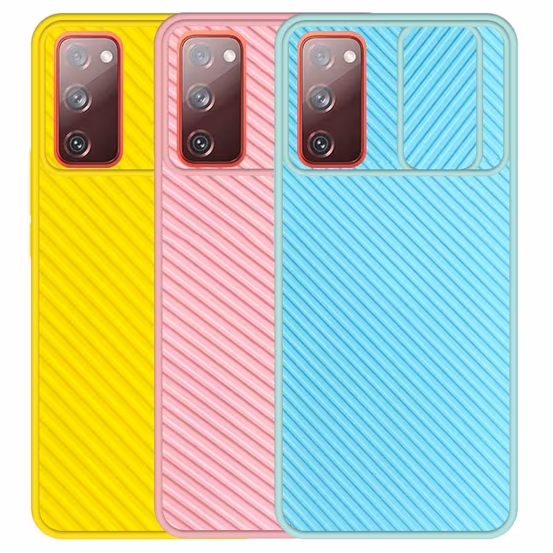 قاب و گارد محافظ مناسب برای گوشی Samsung Galaxy S20 FE مدل اسلاید کمرا طرح رنگی کشویی