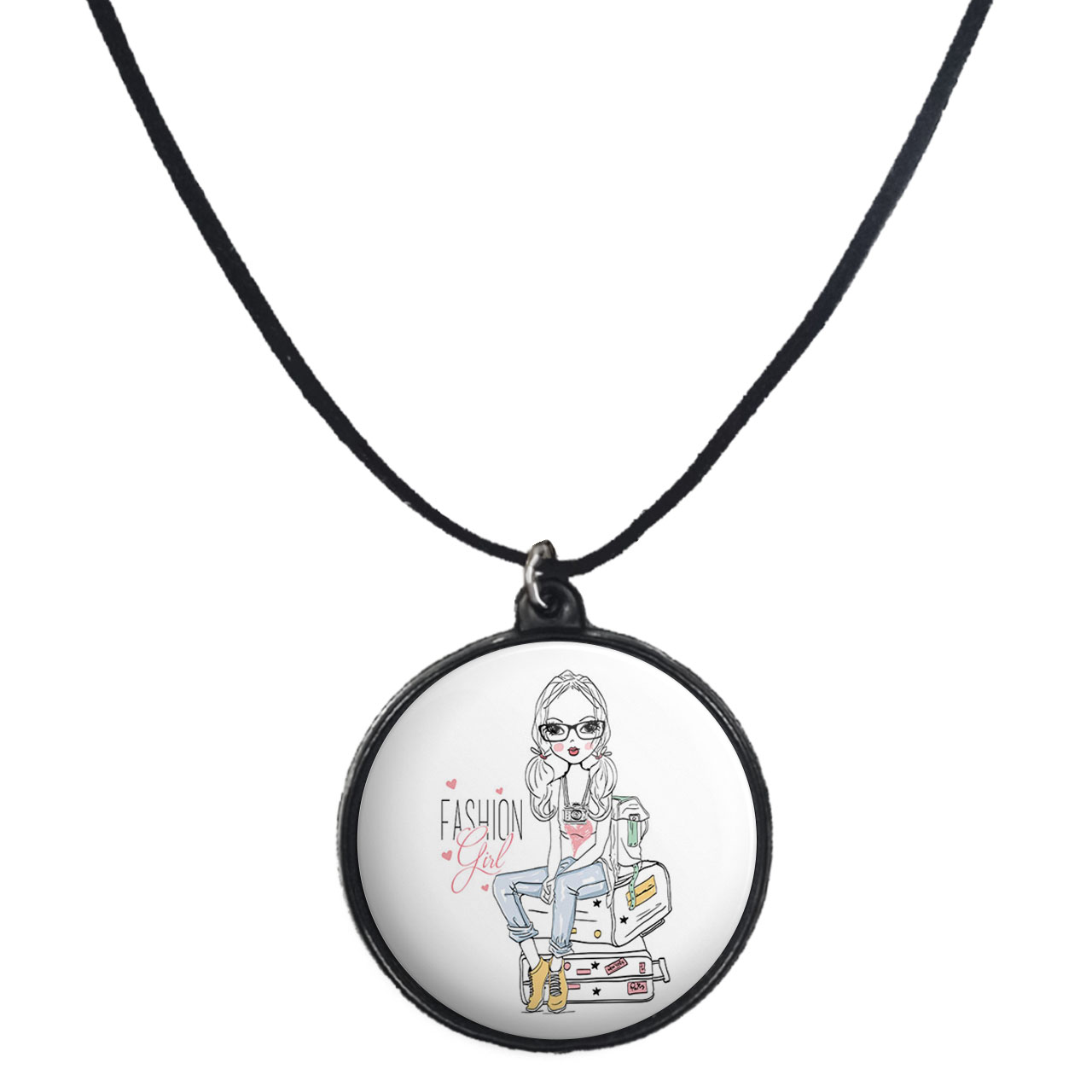 گردنبند پرمانه طرح دخترانه جذاب کد pmb.29978 مدل دو طرفه