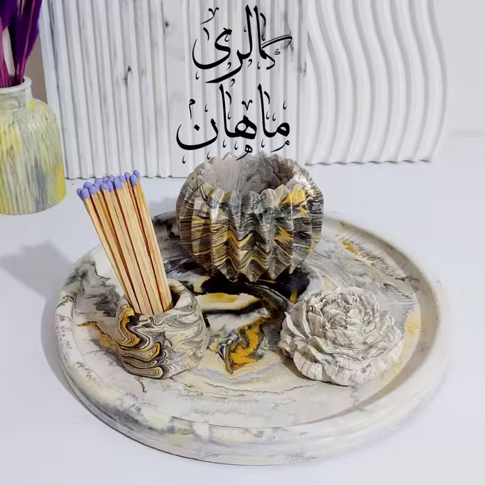 ست بتنی گلدان چندپر