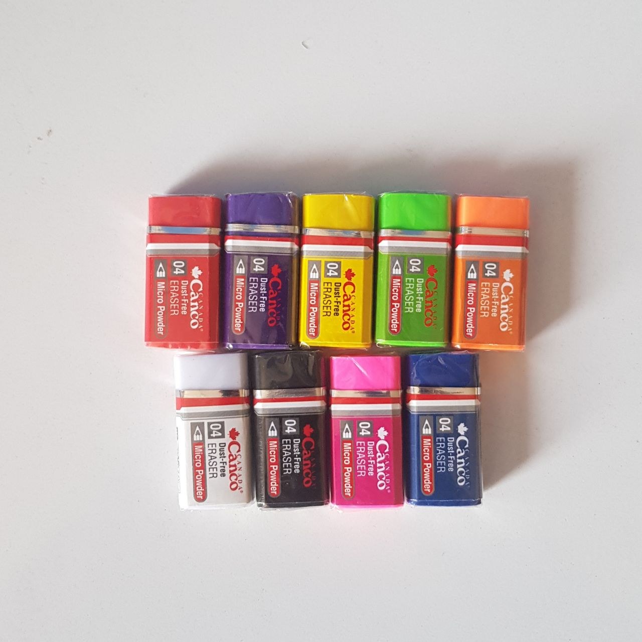 پاک کن های نرم و خوش دست برند کنکو(canco) در رنگ های مختلف