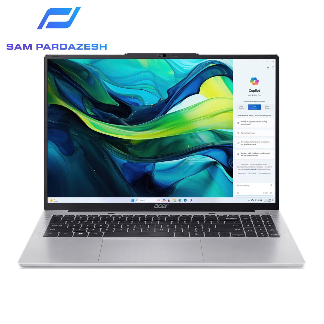 لپ تاپ ایسر Acer Aspire Lite AL16 52P 32E3 I3(1305U) 20 DDR5 1 SSD INTEL | سام پردازش