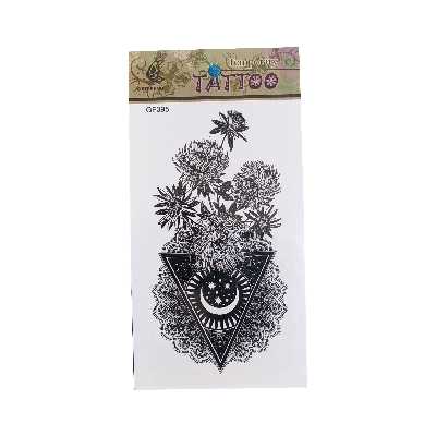 تاتو موقت طرح گل داتورک و ماه و مثلث کد 395