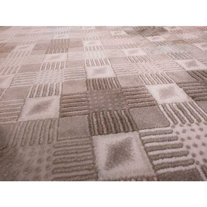 فرش ماشینی زمرد مشهد مدل HA03 زمینه بژ