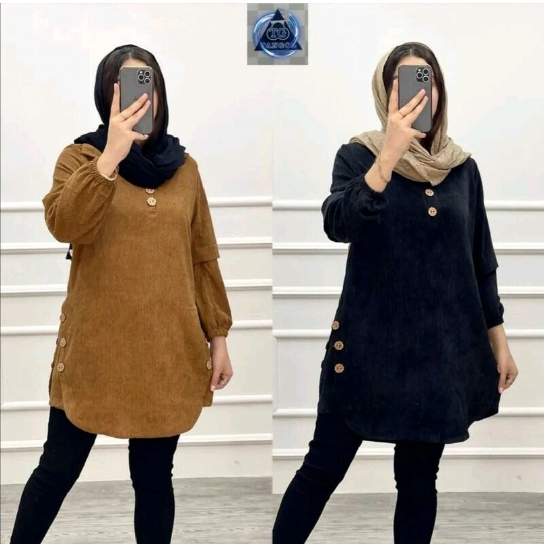مانتو مخمل کبریتی ریز جلو بسته جنس اعلا موجود در سایزبندی از 36تا 60 و رنگبندی در 14 رنگ