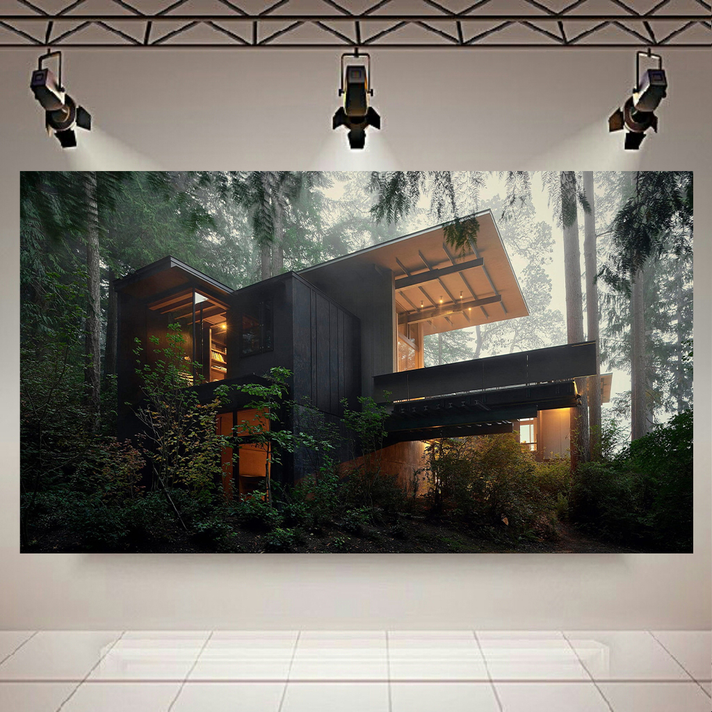 تابلو شاسی طرح طبیعت مدل نمای ساختمان کد AR3520