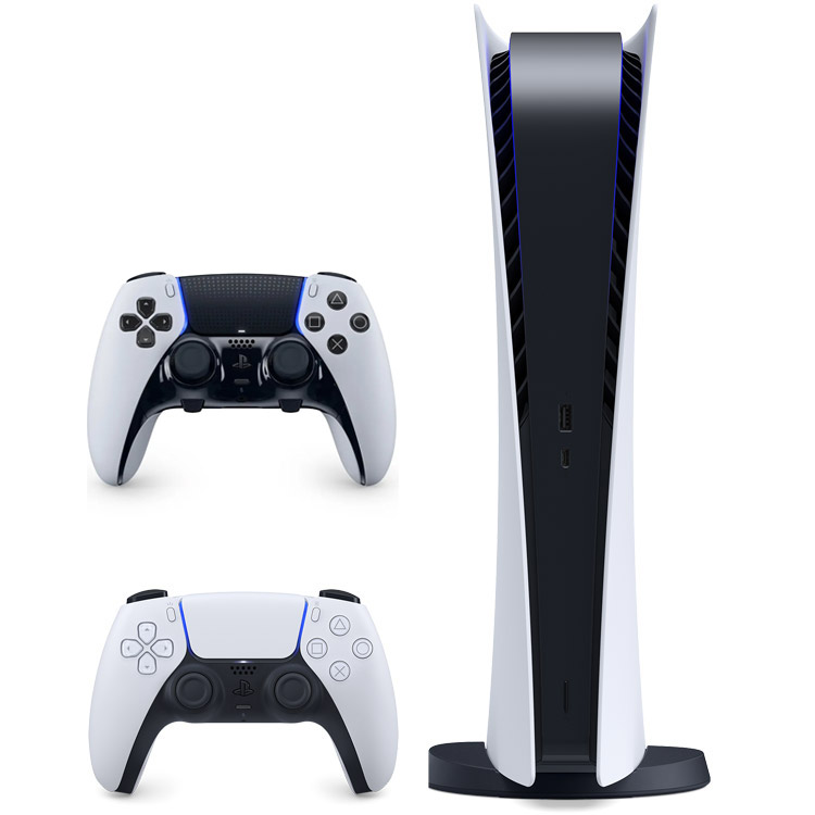 کنسول بازی سونی PS5 Digital Edition با دسته اضافی DualSense Edge