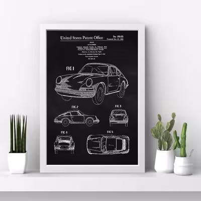 تابلو مدل Porsche پورشه کد m2647-w