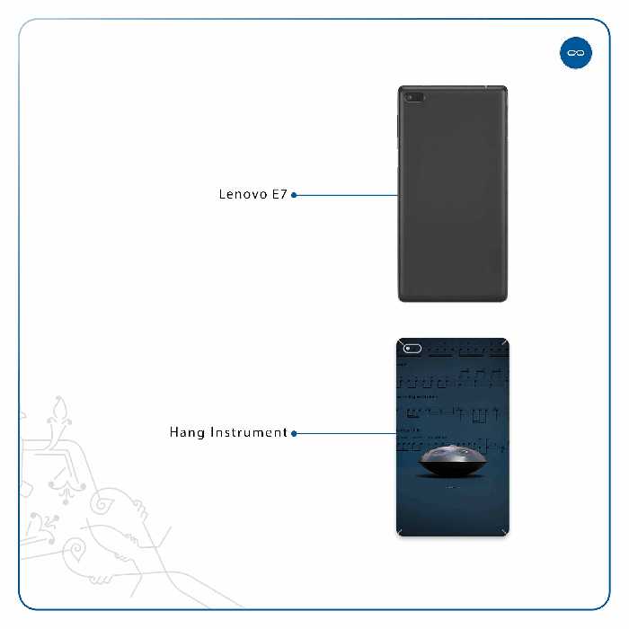 برچسب پوششی ماهوت مدل Hang Instrument مناسب برای تبلت لنوو E7