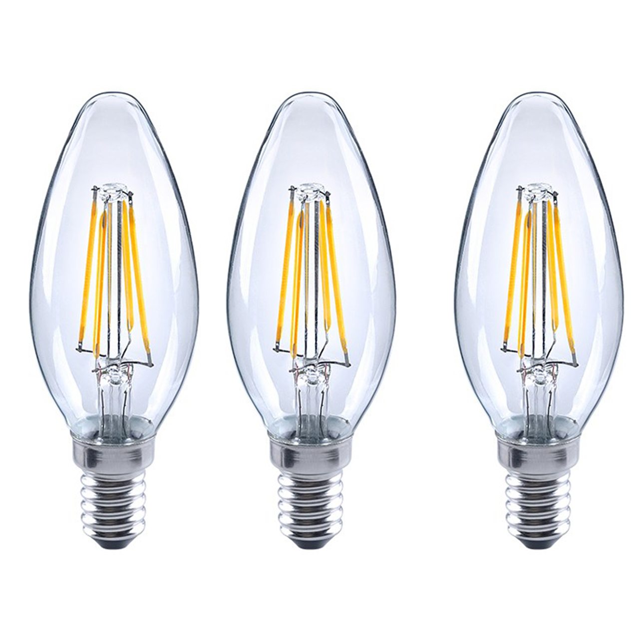 لامپ ال ای دی فیلامنتی 4 وات آاگ مدل FL-C35 پایه E14 بسته 3 عددی 