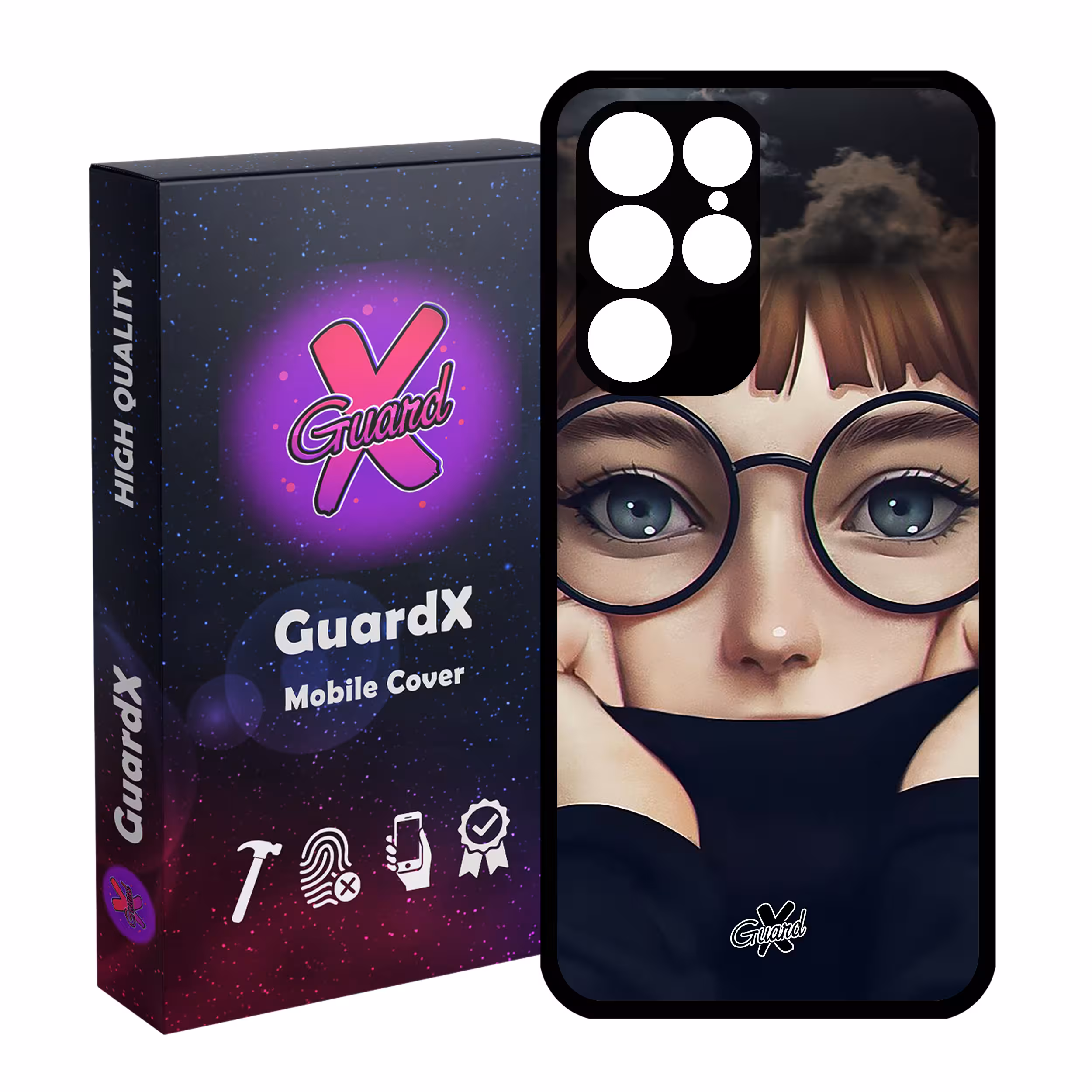 کاور گارد ایکس طرح Girl مدل Glass10040 مناسب برای گوشی موبایل سامسونگ Galaxy S22 Ultra