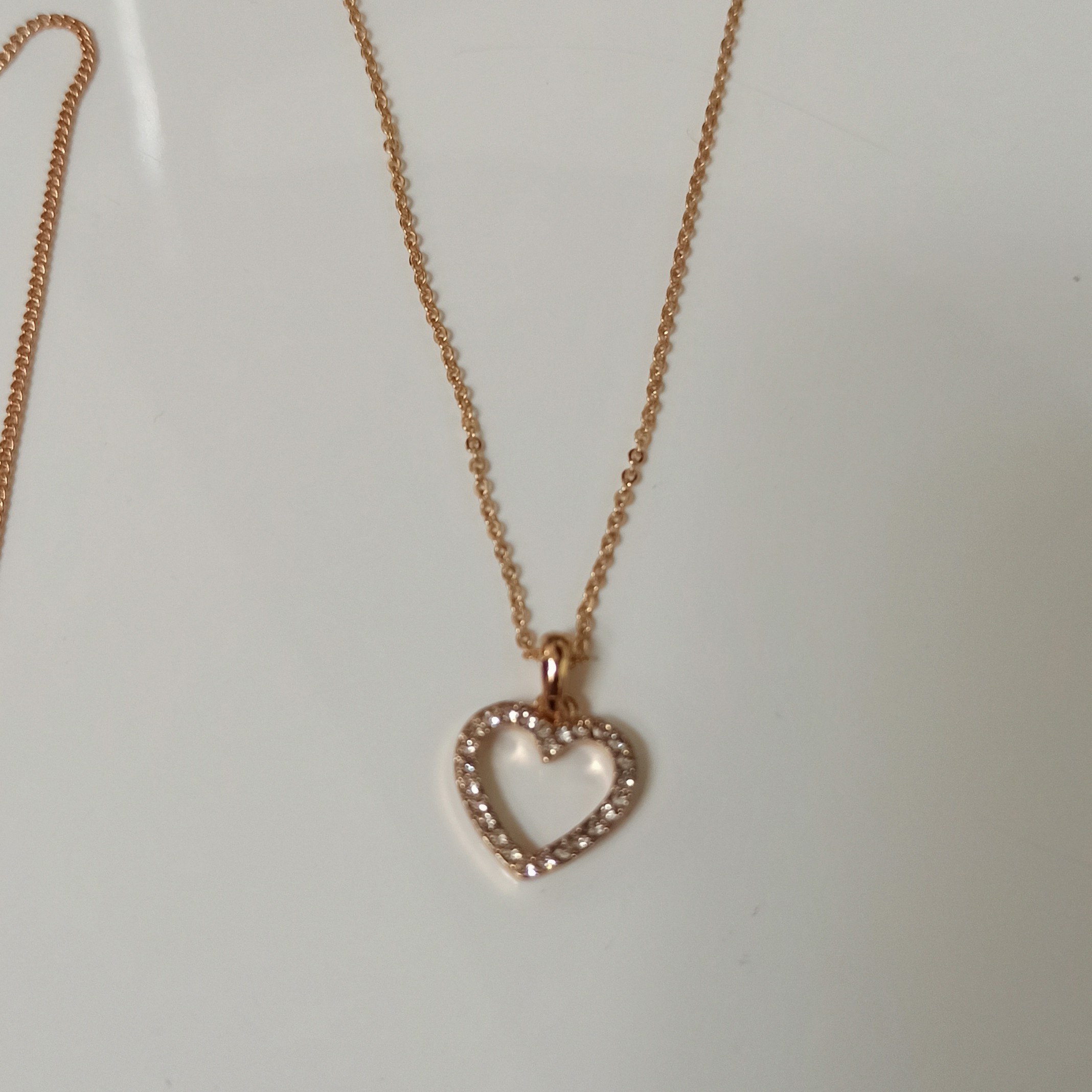 گردنبند آبکاری طلا  طرح قلب