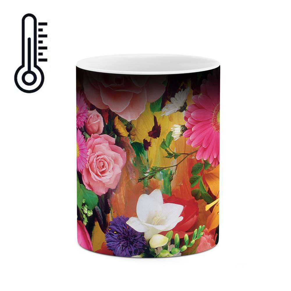 ماگ حرارتی طرح گل مدل mgh11971