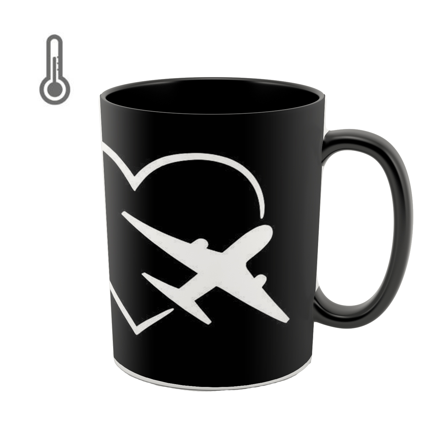 ماگ حرارتی طرح هواپیما و قلب