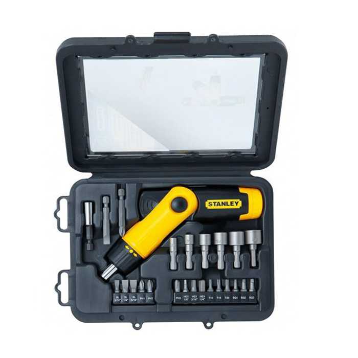 مجموعه 25 عددی سری پیچ گوشتی و آچار استنلی کد 022-63-0