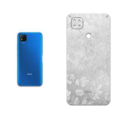 برچسب پوششی ماهوت مدل Silver-Wildflower مناسب برای گوشی موبایل شیائومی Redmi 9C NFC