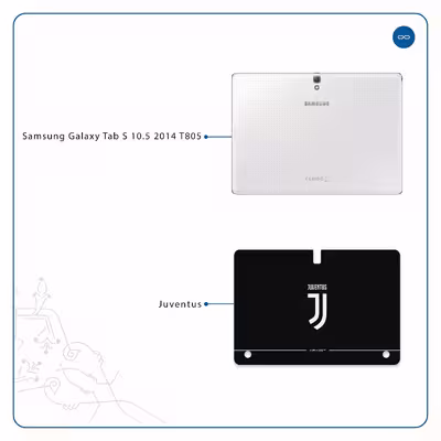 برچسب پوششی ماهوت مدل Juventus مناسب برای تبلت سامسونگ Galaxy Tab S 10.5 2014 T805