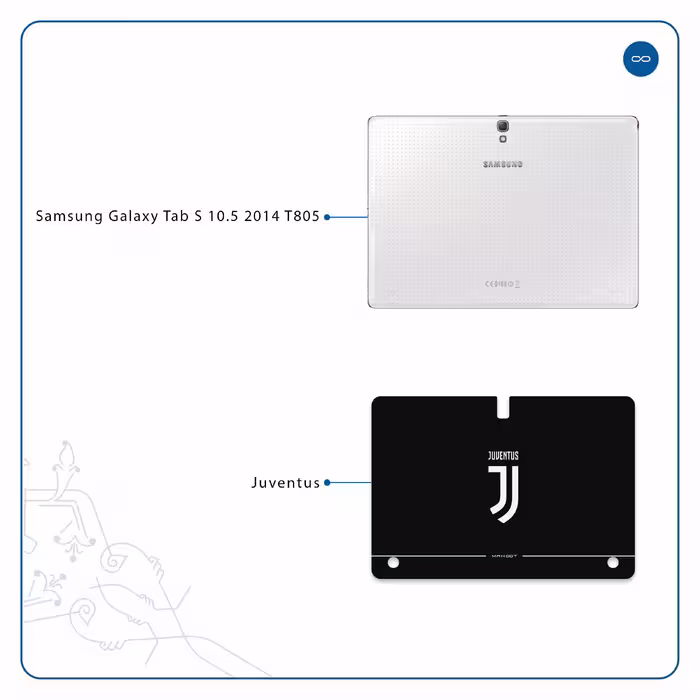 برچسب پوششی ماهوت مدل Juventus مناسب برای تبلت سامسونگ Galaxy Tab S 10.5 2014 T805