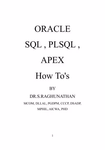 خرید و دانلود نسخه کامل کتاب Oracle SQL, PLSQL, APEX How To's