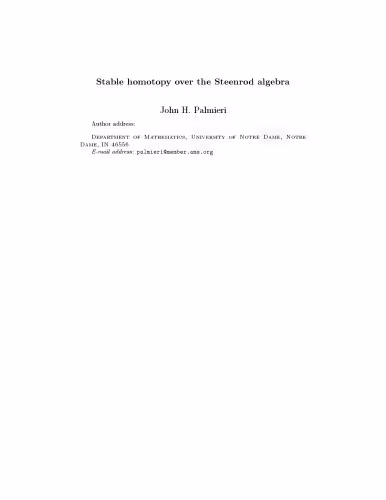 خرید و دانلود نسخه کامل کتاب Stable homotopy over the Steenrod algebra