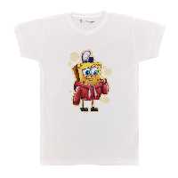 تی شرت بچگانه پرمانه طرح باب اسفنجی کد pmt.1194