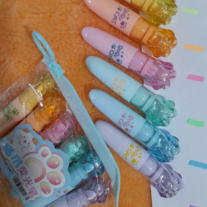 هایلایتر  پنجه ای شش رنگ مطابق عکس