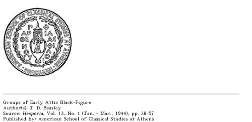 خرید و دانلود نسخه کامل کتاب Groups of Early Attic Black-Figure